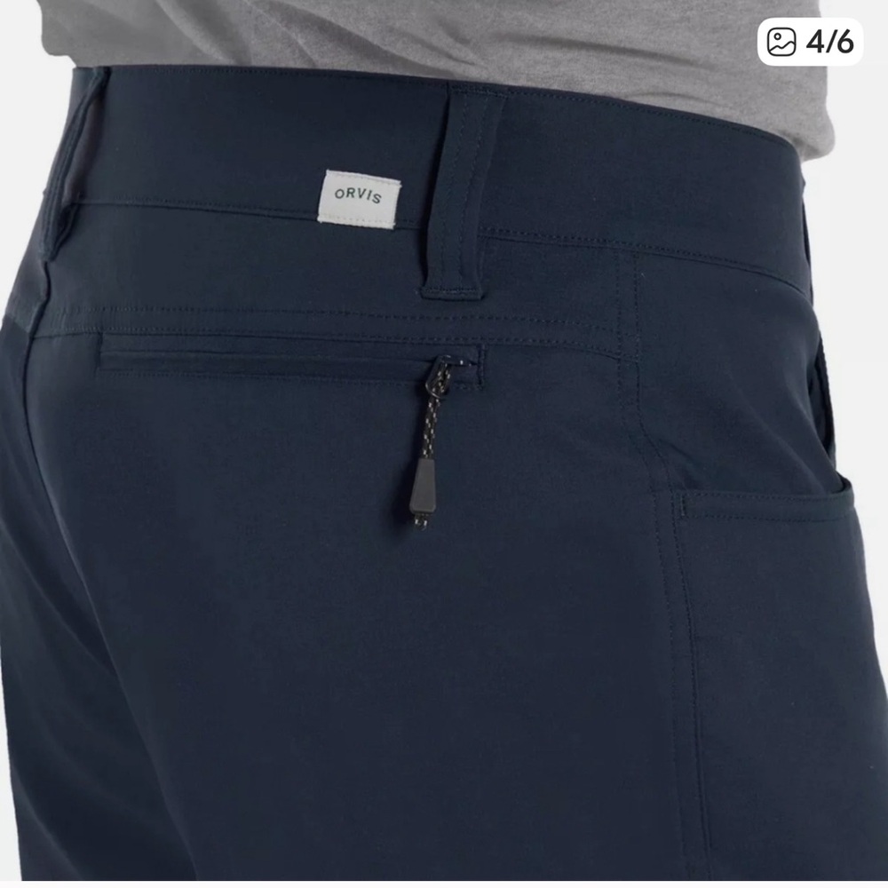 Orvis Men's Navy Tech Pants sz 34x30 - Picture 2 of 13